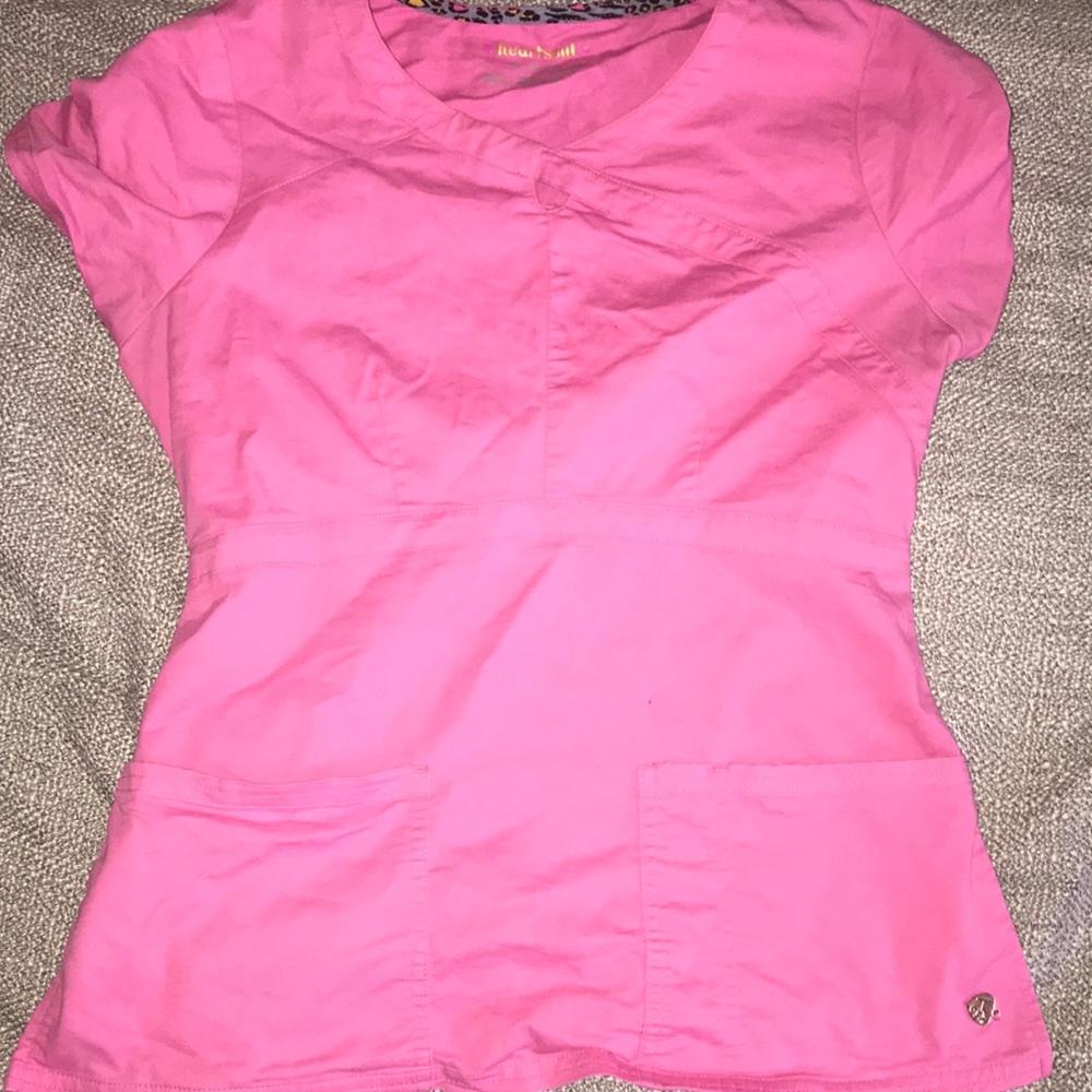 Pink scrub top